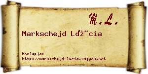 Markschejd Lúcia névjegykártya